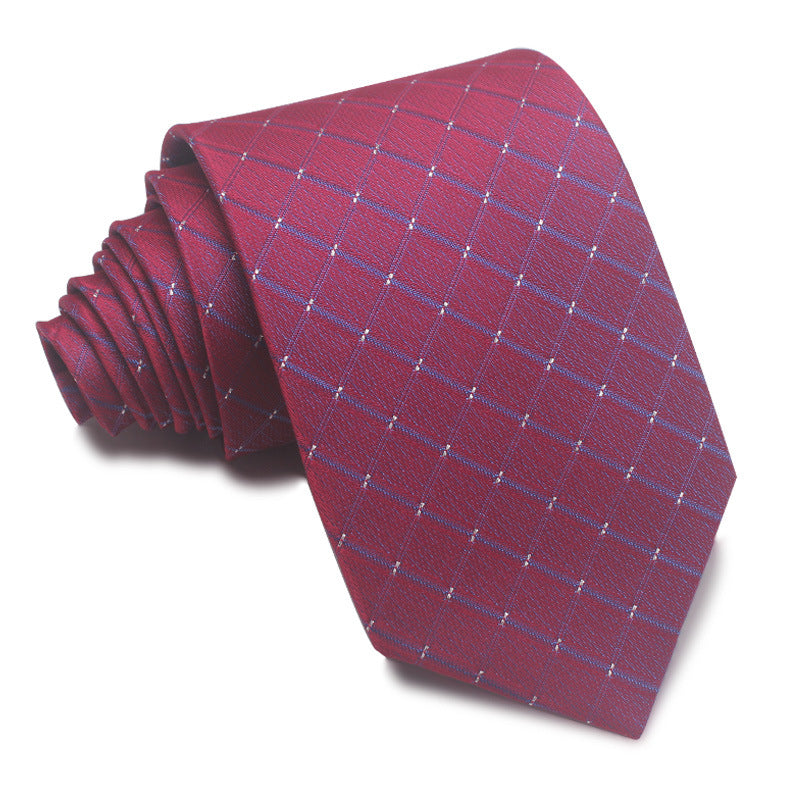 Men's 8cm Striped Polyester Jacquard Tie – Formal