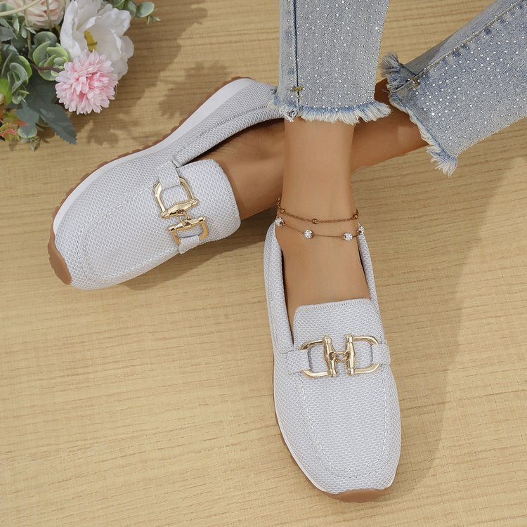 Women's All-match Casual Solid Color Flat Simple Sneaker
