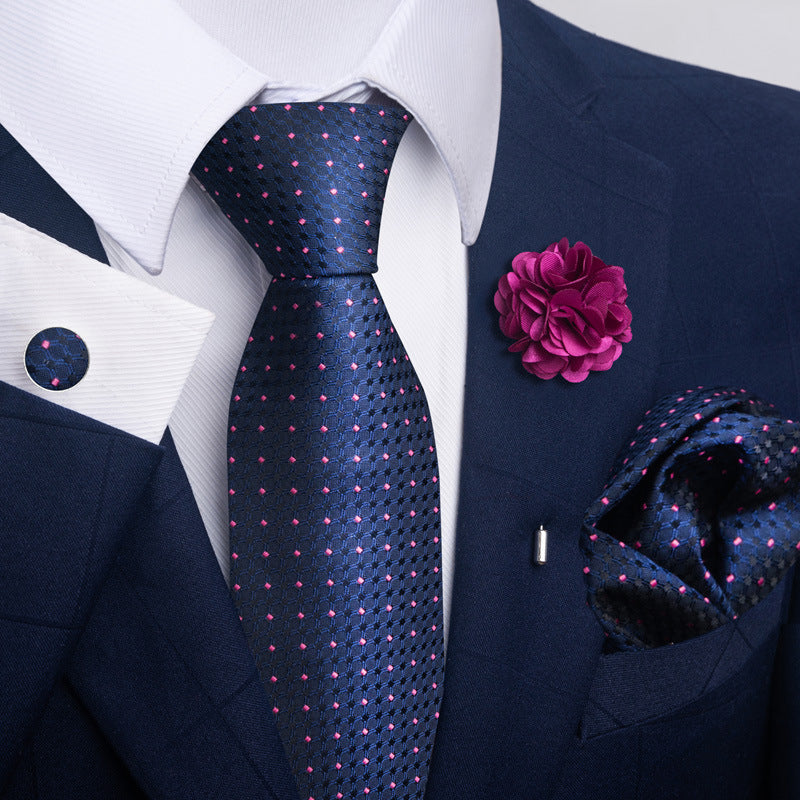 Men's Tie and Suit Pocket Square Set