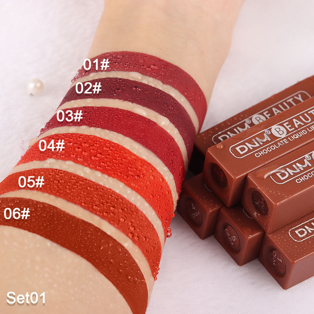 Silky No Stain On Cup Chocolate Lip Lacquer Long-lasting Matte Waterproof