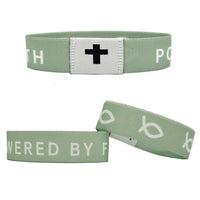 Grass Green Cross Cloth Label