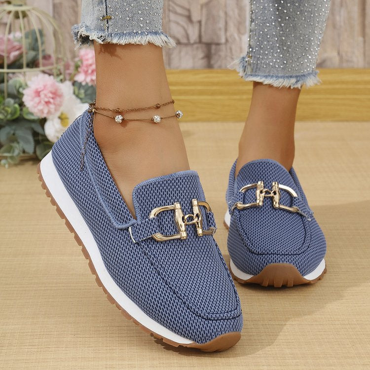Women's All-match Casual Solid Color Flat Simple Sneaker