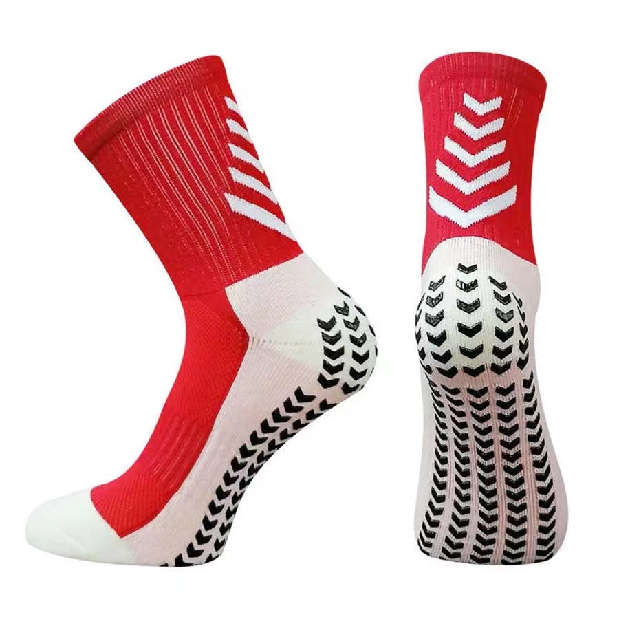 Men's Thickened Mid-Calf Running Socks with Non-Slip Silicone