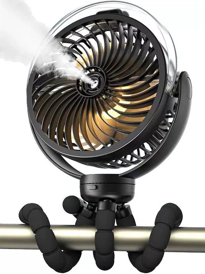 Outdoor Household Camping Comes With Ambience Light Stroller Octopus Spray Fan