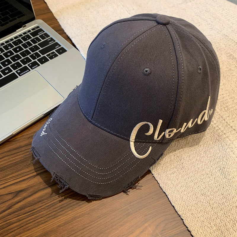 Adjustable Cotton Dome Peaked Children’s Baseball Cap with Side Letter Embroidery