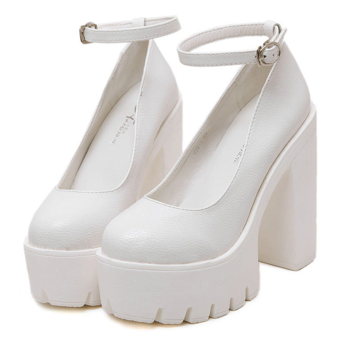European And American Fashion Buckle Women's Shoes