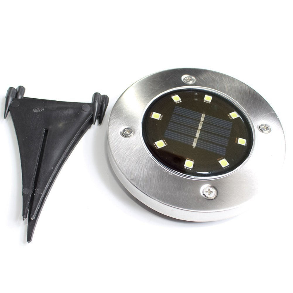 8led Solar Underground Light Stainless Steel Solar Lawn Lamp