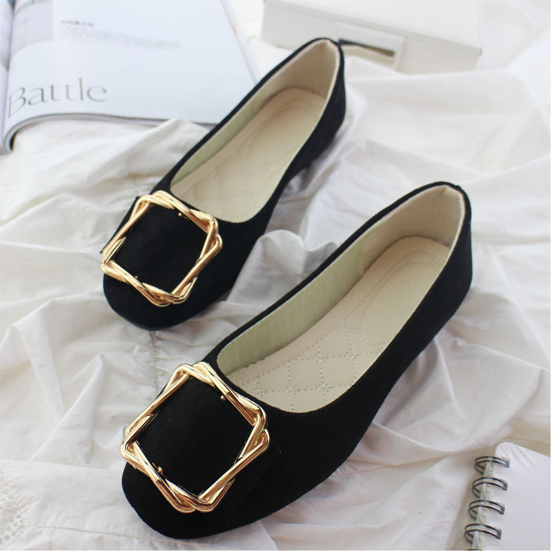 Large Size Student Fairy Style All-matching Flat Shoes Pregnant Women's Gommino