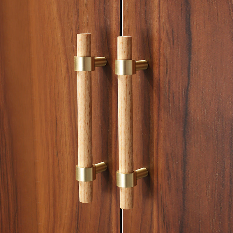 Solid Wood Handle Cabinet Door Log Wardrobe Drawer Wooden Door Handle
