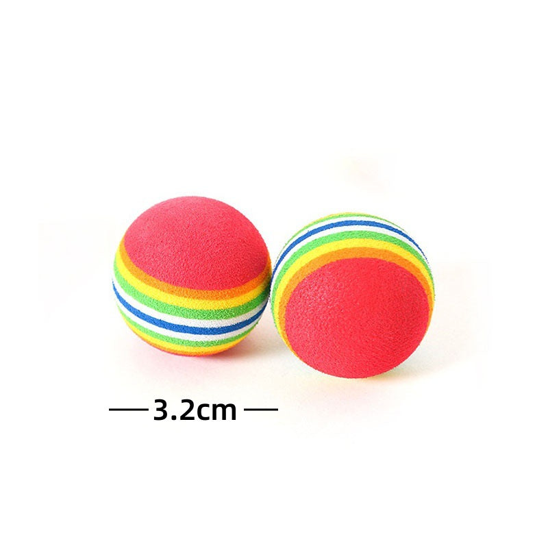 Colored Plastic Bell Mesh Hollow Sound Cat Teasing Ball