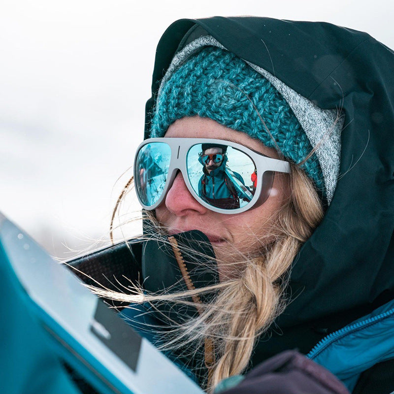 Large Frame Polarized Sunglasses for Outdoor Sports and Riding
