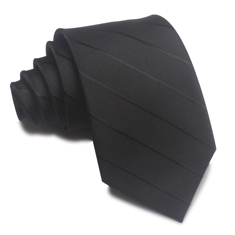 Men's 8cm Striped Polyester Jacquard Tie – Formal