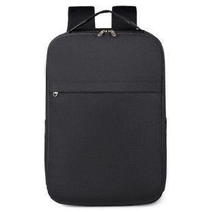 Unisex Structured Oxford Cloth Backpack Solid Color Capacity