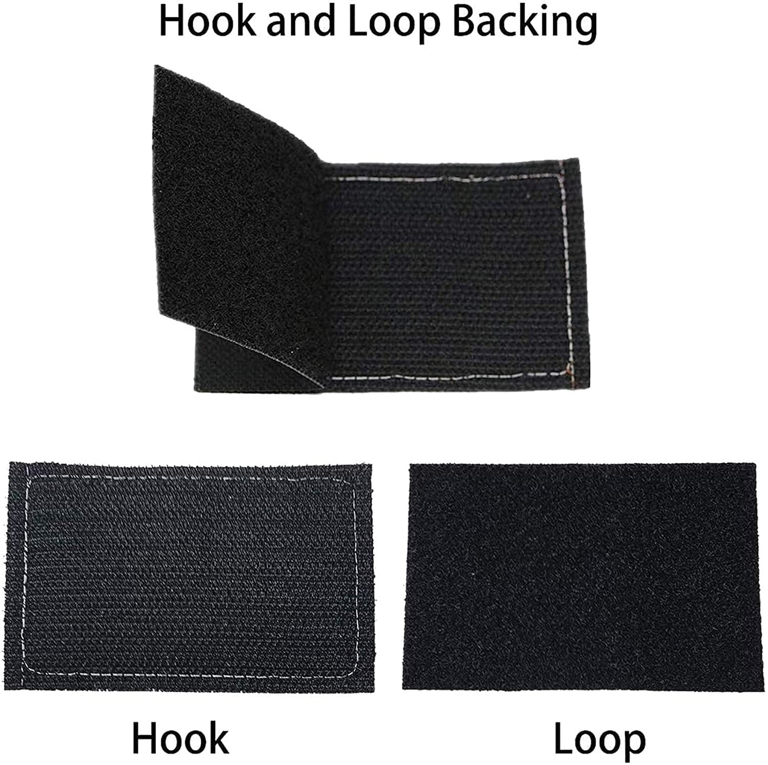 Square & Round Double-Sided Velcro Armband – Embroidered Cloth Stickers