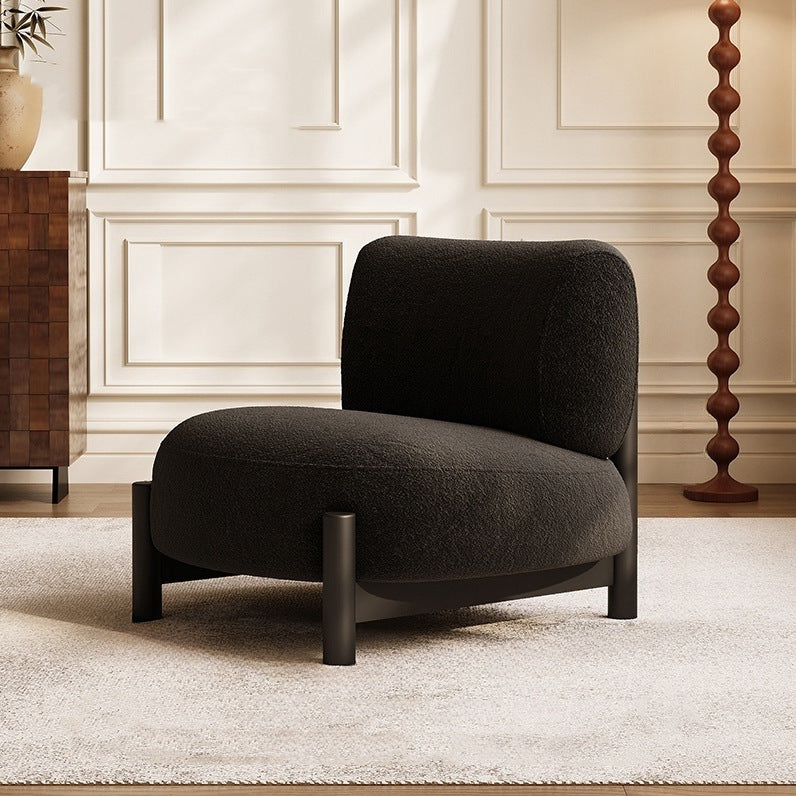 Living Room Single Sofa Fabric Lambswool Leisure Chair