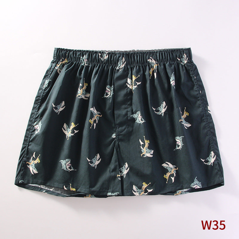 Men's Home Loose Plus Size Cotton Arrow Pants