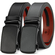 Men's Leather Belt with Alloy Automatic Buckle