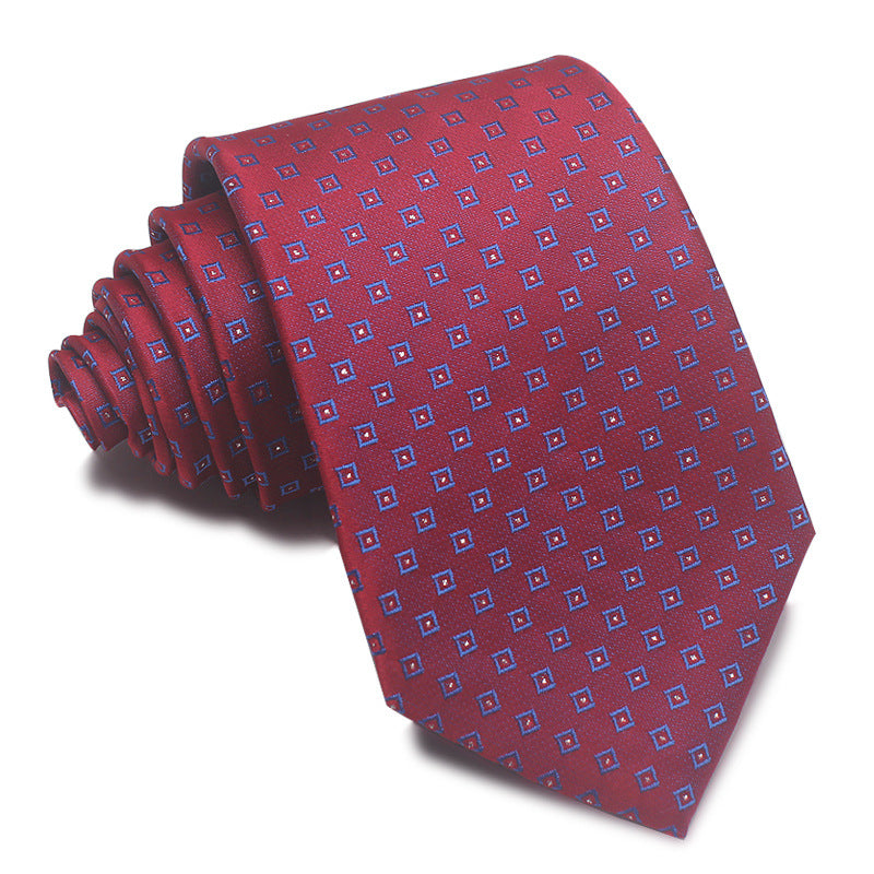 Men's 8cm Striped Polyester Jacquard Tie – Formal
