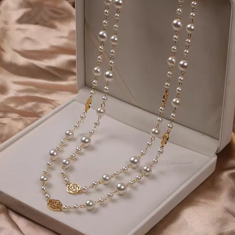 Retro Multi-Layer Pearl Necklace for Women