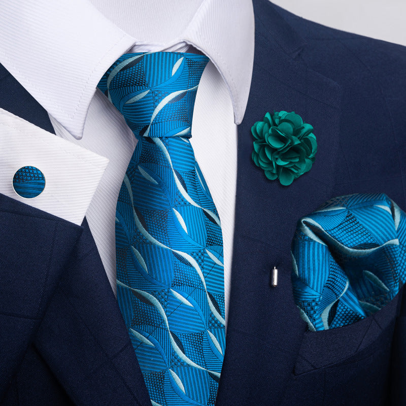 Men's Tie and Suit Pocket Square Set