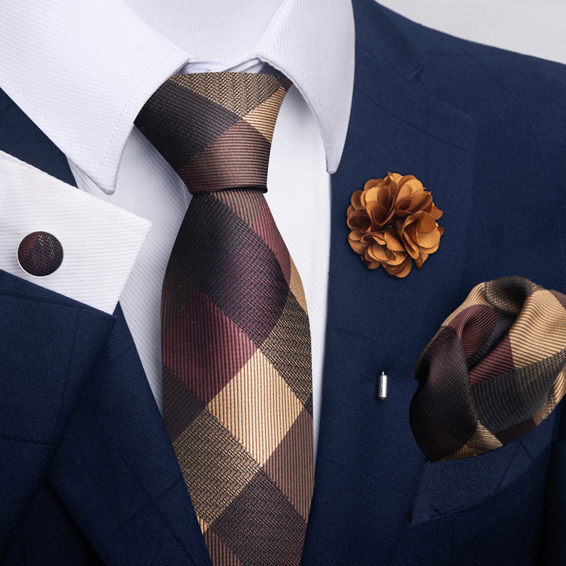 Men's Tie and Suit Pocket Square Set