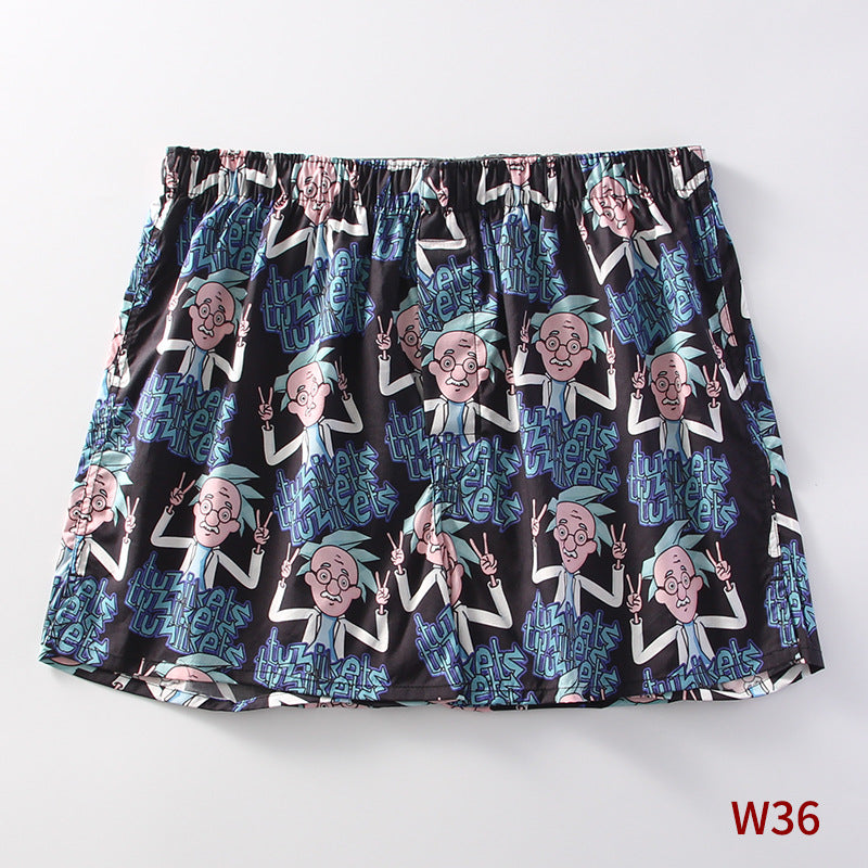 Men's Home Loose Plus Size Cotton Arrow Pants