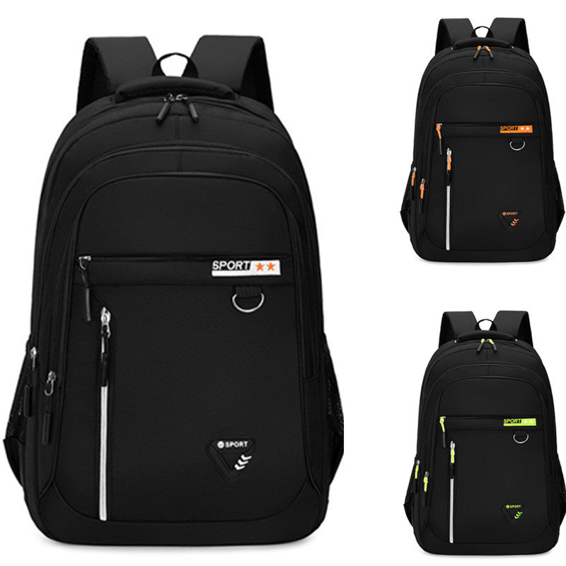 Men's Oxford Cloth Backpack Letters Pattern Large Capacity