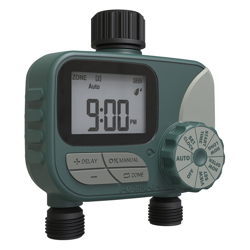 Garden Irrigation Double Valve Automatic Controller Intelligent Watering Flowers