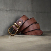 Men's Pure Cattlehide Casual Jeans Belt