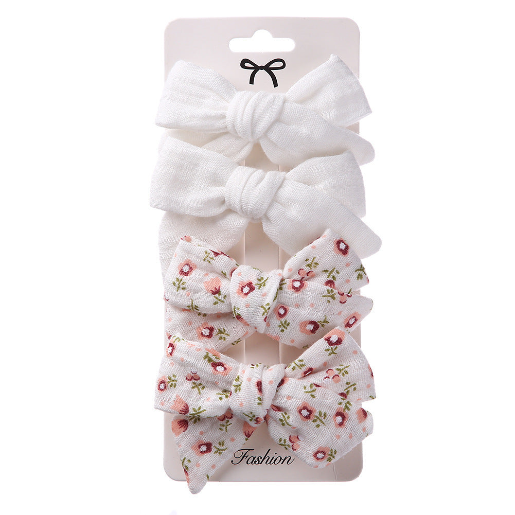 Children's Hair Accessories Cute Bow Cloth Hairpin
