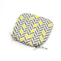Yellow Gray Leaf Pattern No 11