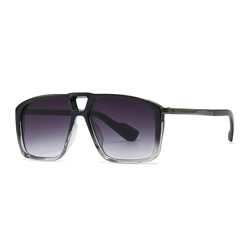 Men's Retro Double Square Frame Sunglasses