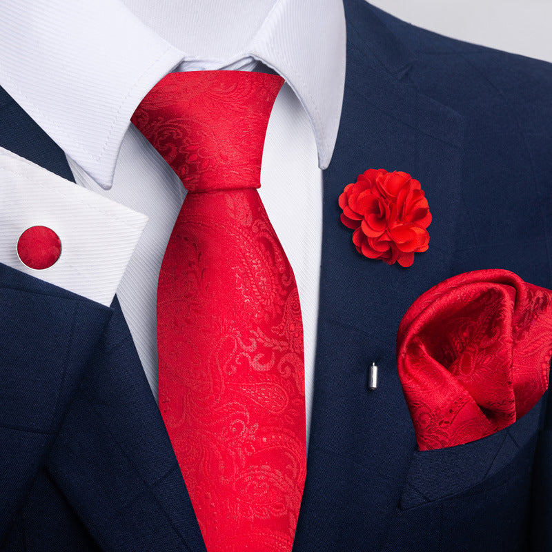 Men's Tie and Suit Pocket Square Set