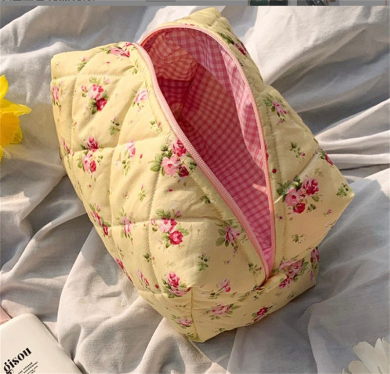 Floral Travel Makeup Bag – Multifunctional Large Capacity Cosmetic Organizer