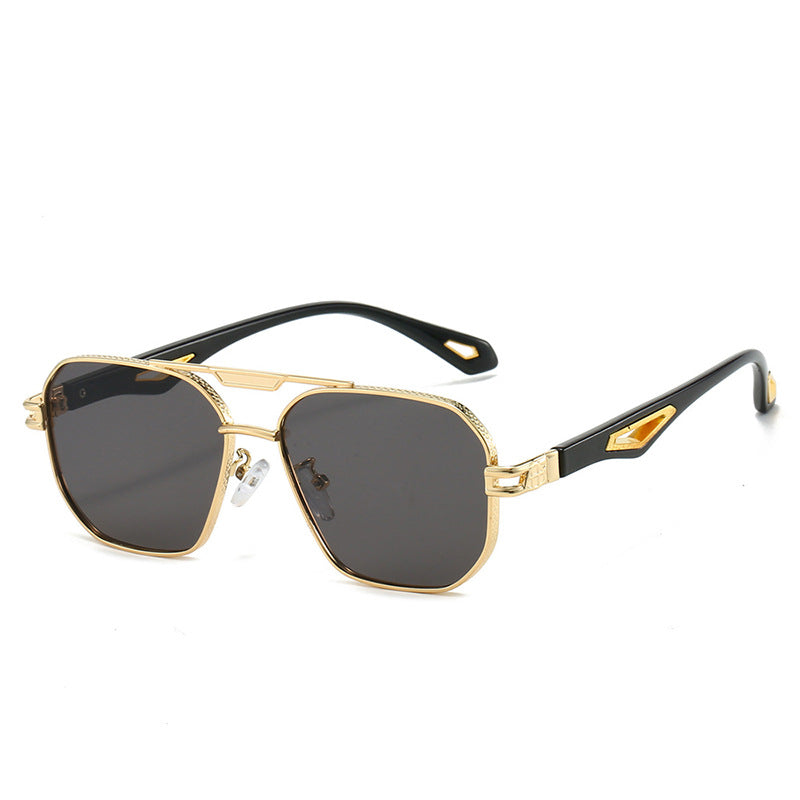 Men's Double Beam Box Hollow Sunglasses