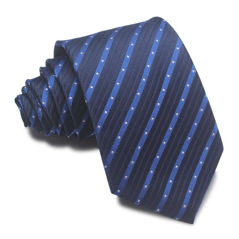 Men's 8cm Striped Polyester Jacquard Tie – Formal