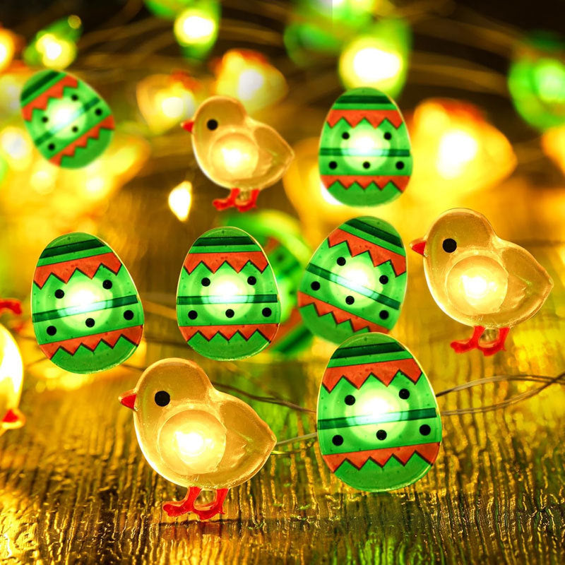 Carrot Rabbit Shape Easter Day Decorative String Lights