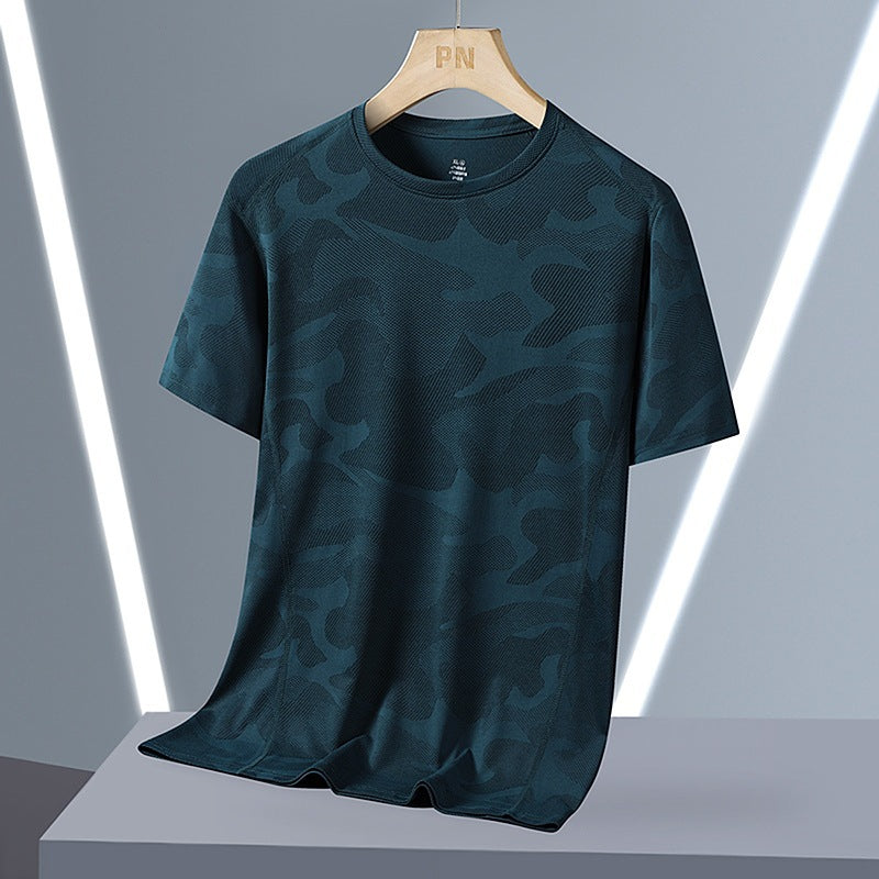 Breathable Quick-drying Top Summer Plus Size Round Neck Short Sleeve