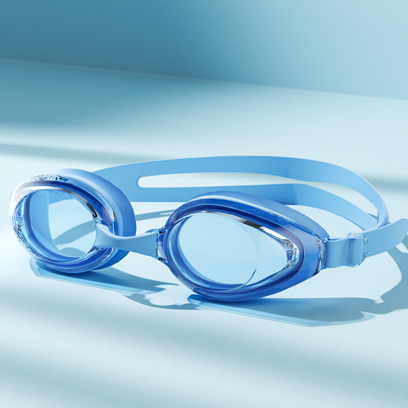 Large Frame HD Waterproof Anti-fog Swimming Goggles Swimming Cap