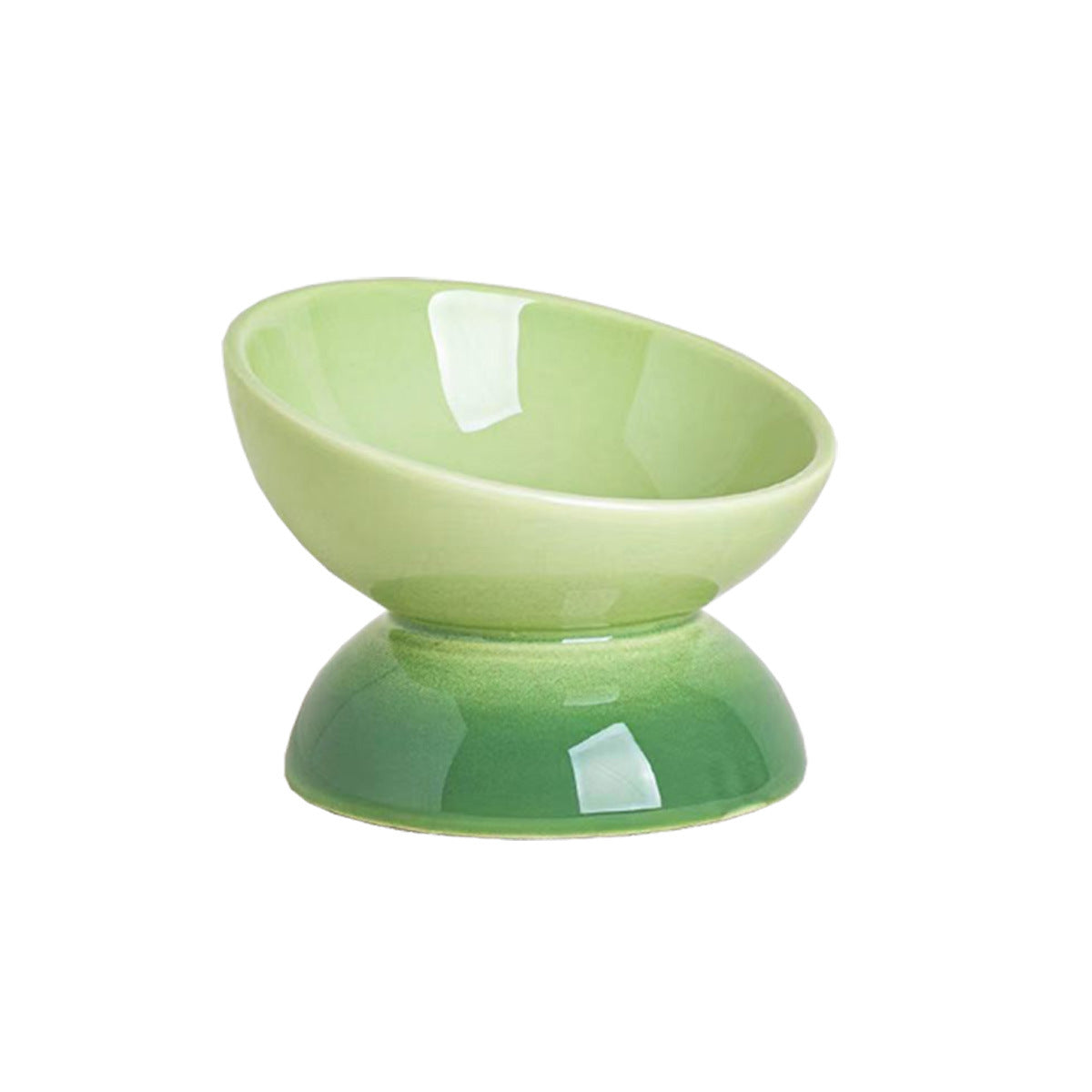Cat Bowl Ceramic Oblique Mouth Protection Cervical Spine Large Capacity Large Diameter