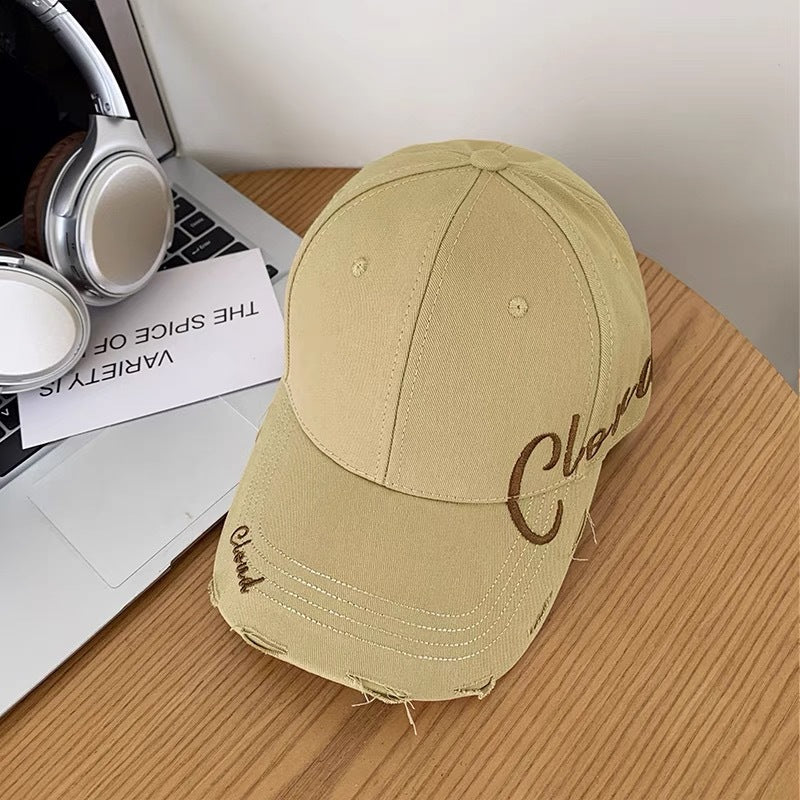 Adjustable Cotton Dome Peaked Children’s Baseball Cap with Side Letter Embroidery