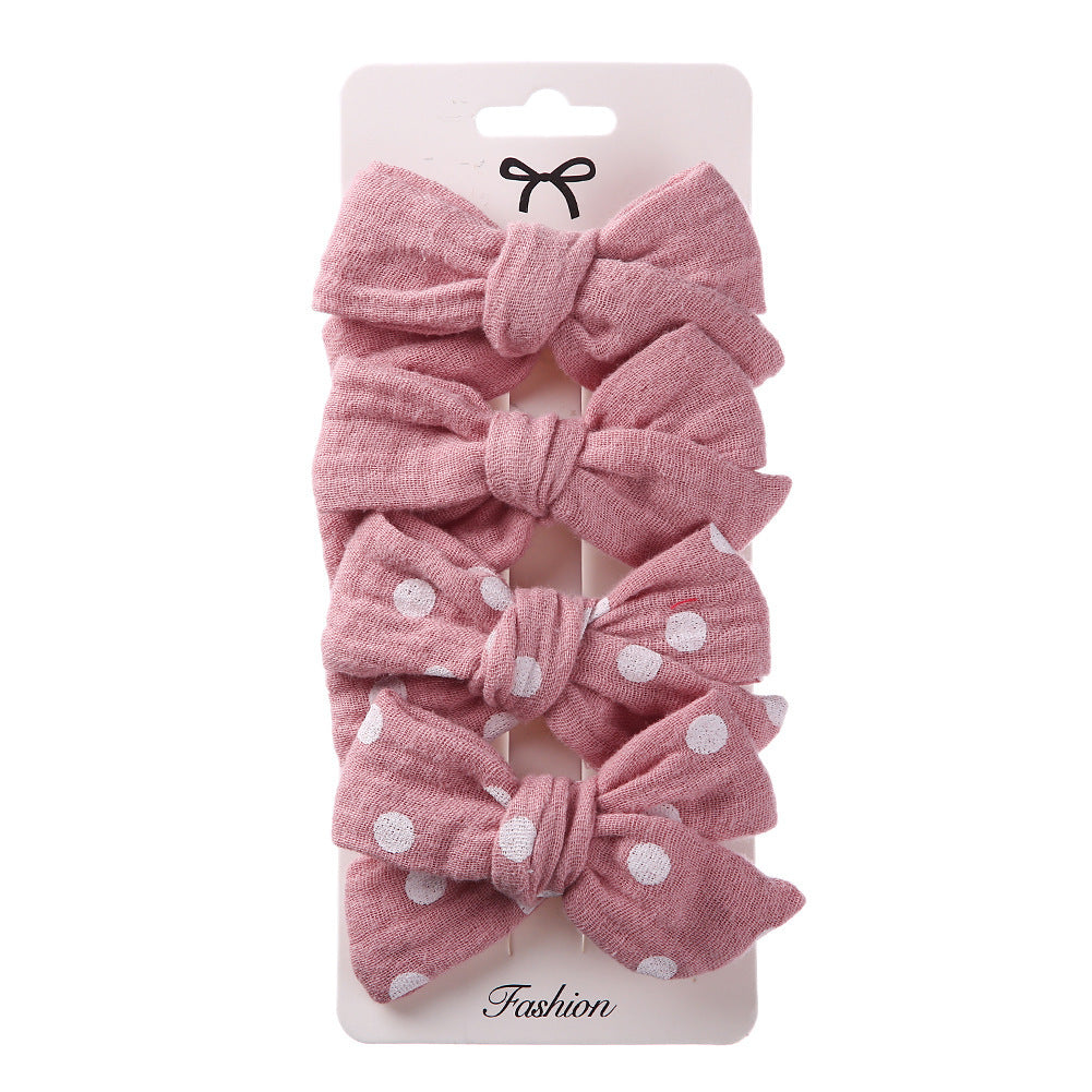 Children's Hair Accessories Cute Bow Cloth Hairpin