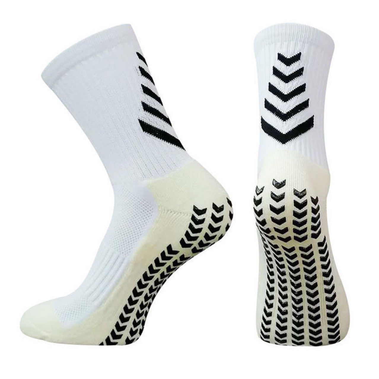 Men's Thickened Mid-Calf Running Socks with Non-Slip Silicone