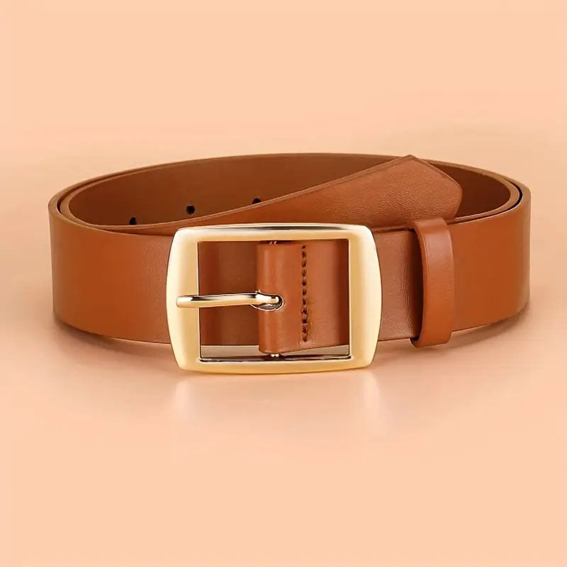 Men's Pin Buckle PU Microfiber Eyelet Belt