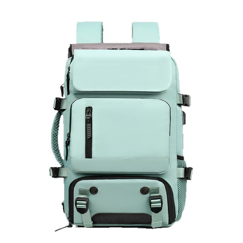 Men's Large Capacity Travel Backpack Oxford Cloth Solid