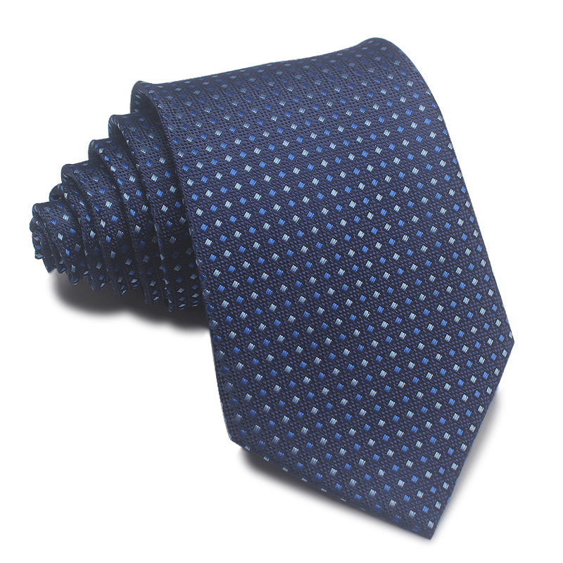 Men's 8cm Striped Polyester Jacquard Tie – Formal