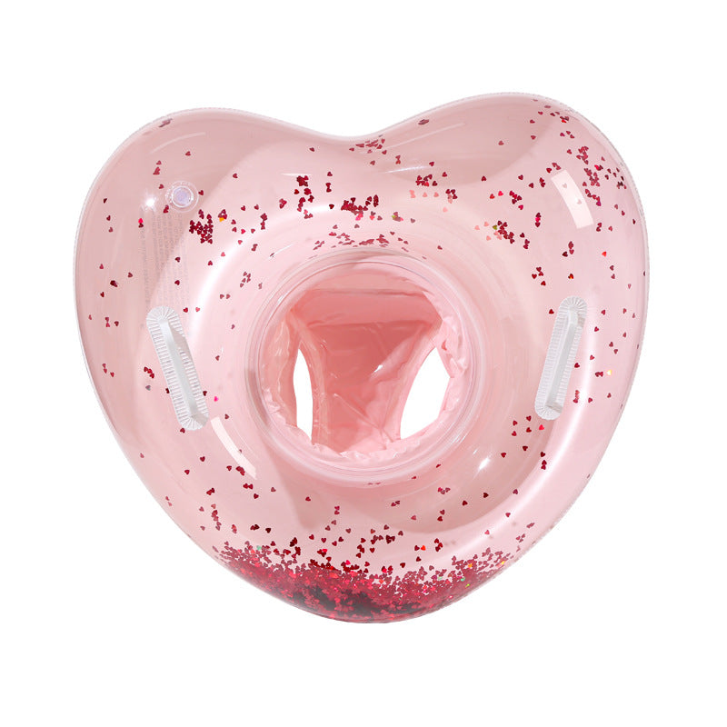 Love Children's Swimming Ring With Handle Sequins