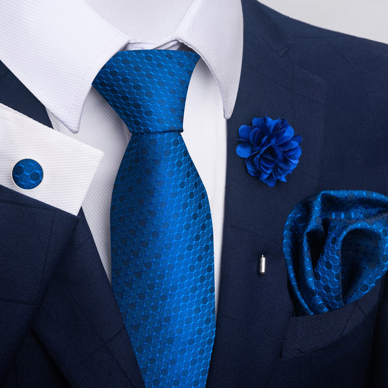 Men's Tie and Suit Pocket Square Set