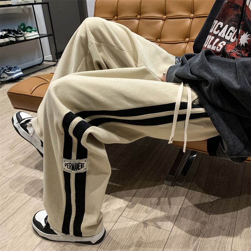 Men’s Autumn Straight Loose Wide-Leg Pants – Leisure Sports Trousers