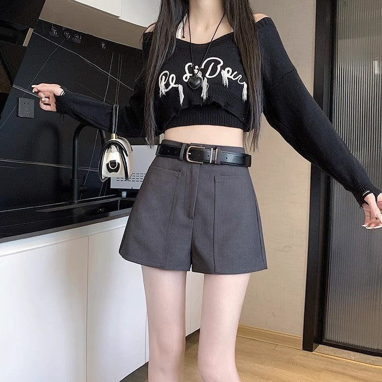 Women’s High-Waist Zipper Hot Pants – Casual College Style Summer Shorts